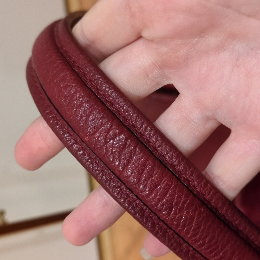 Coach GUC Red Burgundy Leather Hobo Shoulder Or Crossbody Bag Purse - Picture 6 of 16